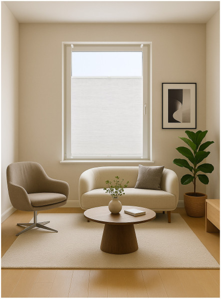 Waben-Plissee verspannt Klemmfix, ohne Bohren