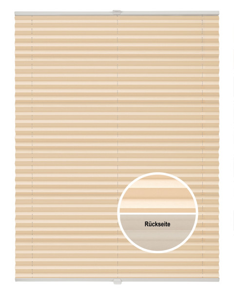 Plissee Thermo Basic verspannt Klemmfix, ohne Bohren