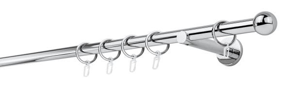 20mm,1-läufig,Rohr,Wandträger 12cm,Endstück ball