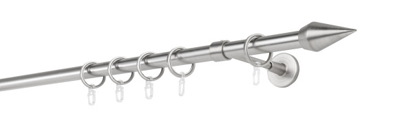 20mm,1-läufig,Rohr,Wandträger wire 14cm,Endstück point