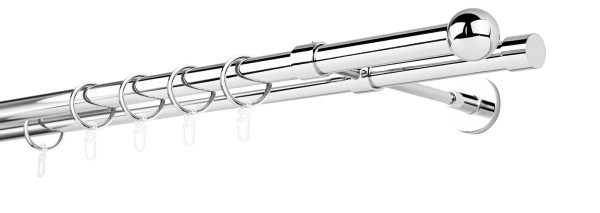 20mm,2-läufig,Rohr,Do-Wandträger wire 20cm,Endstück ball