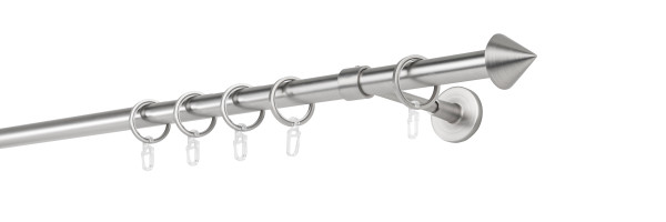 20mm,1-läufig,Rohr,Wandträger wire 14cm,Endstück cone